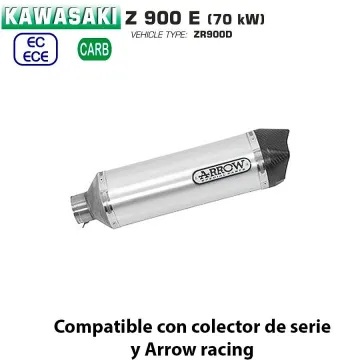 Escape Kawasaki Z900 A2 2017-2020 Arrow Racetech Aluminio copa Carbono - vista 1