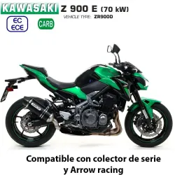 Escape Kawasaki Z900 A2 2017-2020 Arrow Racetech Aluminio Dark copa Carbono - vista 1 Escape Kawasaki Z900 A2 2017-2020 Arrow Racetech Aluminio Dark copa Carbono - vista 1