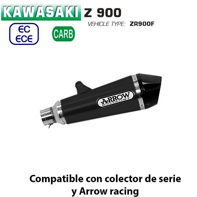 Escape Kawasaki Z900 2020-2021 Arrow Xkone Nichrom Dark - vista 1