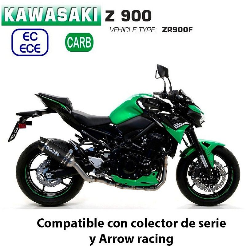 Escape Kawasaki Z900 2020-2021 Arrow Thunder Aluminio Dark copa Carbono - vista 1