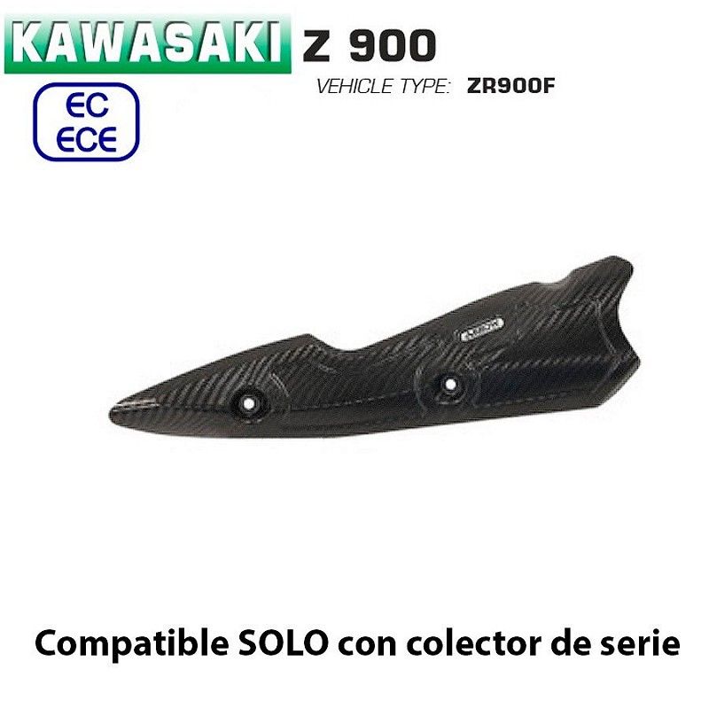 Protector de colector Kawasaki Z900 2020 Arrow Carbono