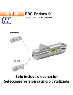 Escape KTM 690 Enduro R 2019-2020 Arrow Racetech Titanio copa Inox - vista 1