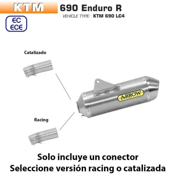 Escape KTM 690 Enduro R 2019-2020 Arrow Racetech Titanio copa Inox - vista 1