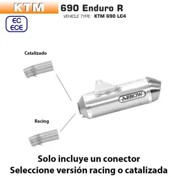 Escape KTM 690 Enduro R 2019-2020 Arrow Racetech Aluminio copa Inox - vista 1