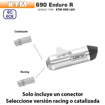 Escape KTM 690 Enduro R 2019-2020 Arrow Racetech Aluminio copa Carbono - vista 1