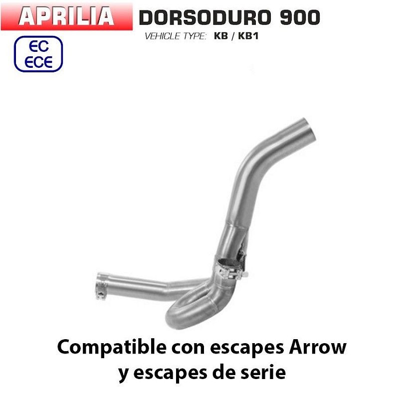 Descatalizador Aprilia Dorsoduro 900 2017-2019 Arrow inox 
