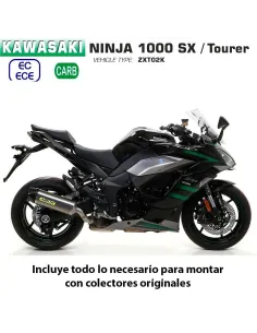 Escape Kawasaki Ninja 1000 SX Arrow Indy Race Titanio copa Carbono - vista 1