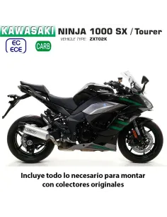 Escape Kawasaki Ninja 1000 SX Arrow Indy Race Aluminio copa Carbono - vista 1