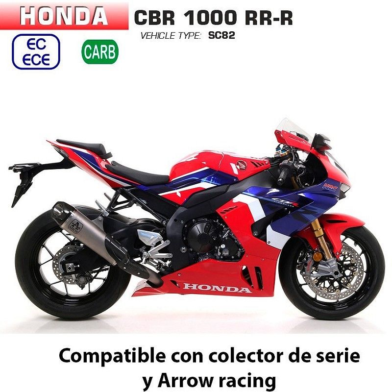 Escape Honda CBR 1000 RR 2020 Arrow Works Titanio copa Carbono - vista 1