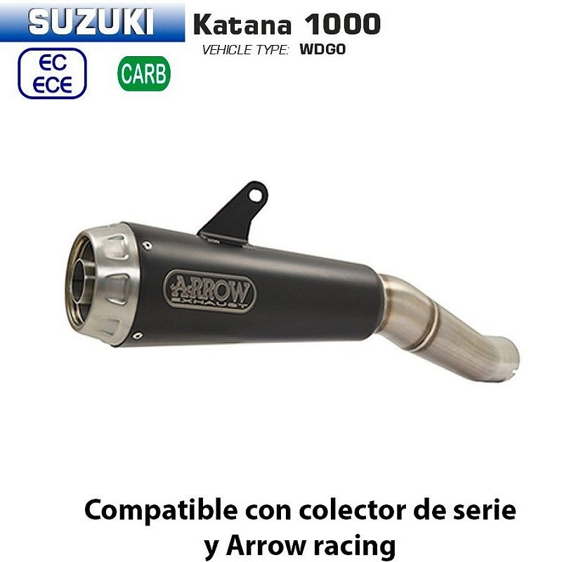 Escape Suzuki Katana 1000 Arrow Prorace Inox Dark - vista 1
