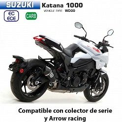 Escape Suzuki Katana 1000 Arrow Xkone Inox Dark copa Carbono - vista 2