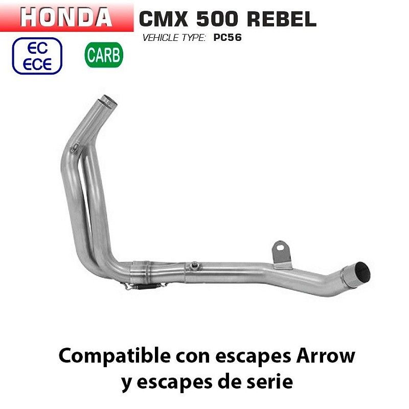Colectores Honda Rebel 500 2020 Arrow Inox 
