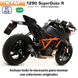 Escape KTM 1290 Superduke R 2020 Arrow Xkone Inox Dark copa Carbono - vista 2