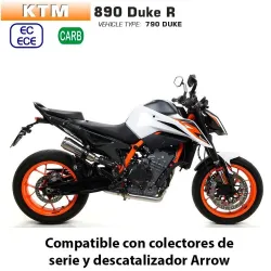 Escape KTM 890 Duke R Arrow Prorace Titanio - vista 1 Escape KTM 890 Duke R Arrow Prorace Titanio - vista 1