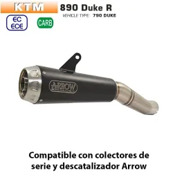 Escape KTM 890 Duke R Arrow Prorace Inox Dark - vista 1 Escape KTM 890 Duke R Arrow Prorace Inox Dark - vista 1