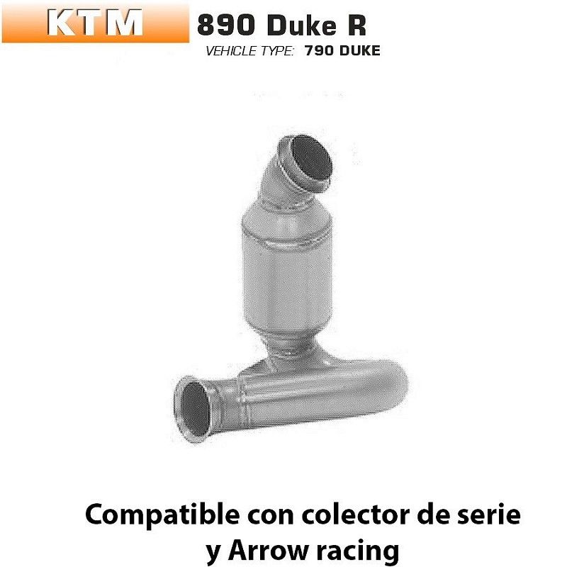 Descatalizador KTM 890 Duke R Arrow 
