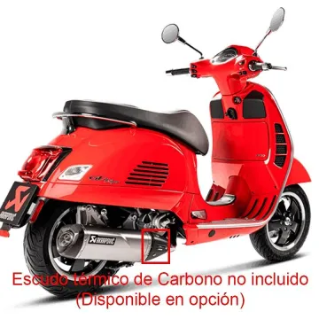 Escape Vespa GTS 300 2008-2020 Akrapovic Inox - vista 2