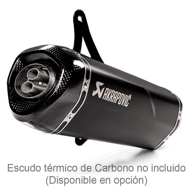 Escape Vespa GTS 300 2008-2020 Akrapovic Inox Negro - vista 1