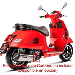 Escape Vespa GTV 300 2010-2017 Akrapovic Inox - vista 2 Escape Vespa GTV 300 2010-2017 Akrapovic Inox - vista 2