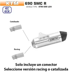 Escape KTM 690 SMC R 2019-2020 Arrow Racetech Aluminio copa Carbono - vista 1