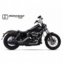 Escapes Harley Davidson Dyna Street Bob 2006-2016 IXIL Ironhead Round Black - vista 2
