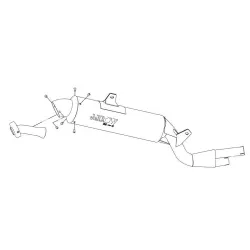 Escape Arrow Honda Dominator 650 1987-1993 - vista 2