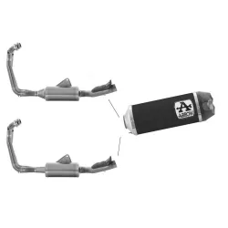 Escape completo Aprilia RS 660 2020-2021 Arrow Indy Race Aluminio Dark - vista 1 Escape completo Aprilia RS 660 2020-2021 Arrow Indy Race Aluminio Dark - vista 1