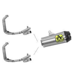 Escape completo Yamaha MT07 2021 Arrow Works Titanio copa Carbono - vista 1