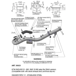 Colectores Leovince KTM 690 SMC R 2021  inox 