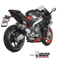 Escape completo Aprilia RS 660 2020-2021 MIVV Delta Race Black salida alta - vista 2 Escape completo Aprilia RS 660 2020-2021 MIVV Delta Race Black salida alta - vista 2