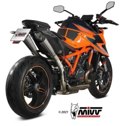 Escapes bajo asiento KTM 1290 SuperDuke 2020-2021 MIVV X-M5 Titanio - vista 1