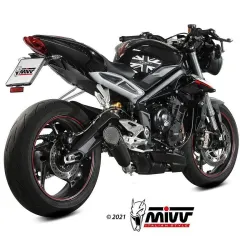 Escape Triumph Street Triple 765 2017-2021 MIVV X-M5 Black - vista 2