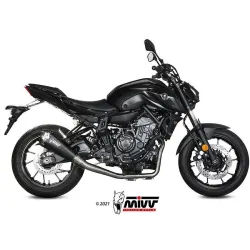 Escape completo Yamaha MT07 2021 MIVV Delta Race Black salida alta - vista 1 Escape completo Yamaha MT07 2021 MIVV Delta Race Black salida alta - vista 1