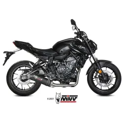 Escape completo Yamaha MT07 2014-2022 MIVV Oval Carbono Y.044.L3C - vista 1 Escape completo Yamaha MT07 2014-2022 MIVV Oval Carbono Y.044.L3C - vista 1