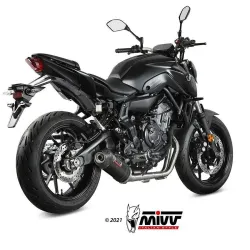 Escape completo Yamaha MT07 2014-2022 MIVV Oval Carbono Y.044.L3C - vista 2 Escape completo Yamaha MT07 2014-2022 MIVV Oval Carbono Y.044.L3C - vista 2