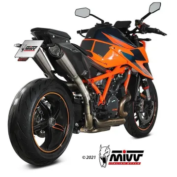 Escapes bajo asiento KTM 1290 SuperDuke 2020-2021 MIVV X-M5 Titanio - vista 3
