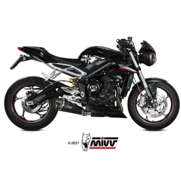 Escape Triumph Street Triple 765 2017-2021 MIVV Delta Race Black - vista 3