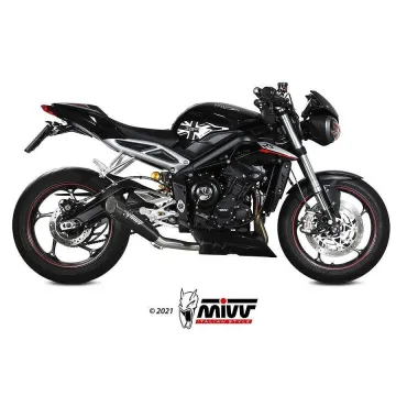 Escape Triumph Street Triple 765 2017-2021 MIVV X-M5 Black - vista 3
