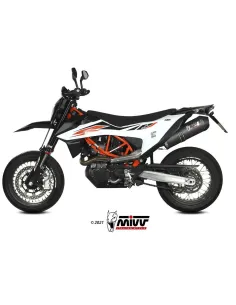 Escape MIVV Oval Titanio copa Carbono para KTM 690 SMC R 2020-2024 - vista 1 2