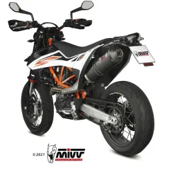 Escape MIVV Oval Inox Black copa Carbono para KTM 690 SMC R 2020-2024 - vista 2