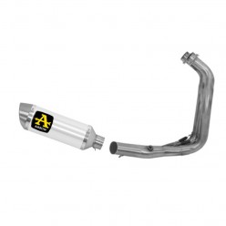 Escape completo Yamaha Tracer 700 2020-2022 Arrow Thunder Aluminio copa Inox salida baja 71817AO + 71655MI