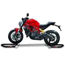 Caballete delantero Ducati Monster 937 sobre moto