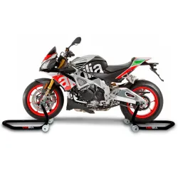 Caballete delantero Aprilia Tuono 660 sobre moto