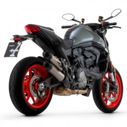 Escapes Ducati Monster 937 2021-2022 Arrow Round Sil Titanio 71939PR - vista lateral