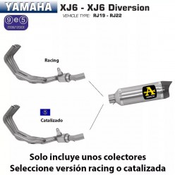 Escape Arrow Yamaha XJ6 - Diversion 2009-2015 Street Thunder Titanio copa Carbono despiece 71761PK + 71421MI