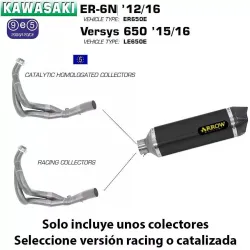 Escape completo Arrow Kawasaki Versys 650 2015-2016 Racetech Aluminio Dark copa Carbono despiece 71794AKN + 71459MI Escape completo Arrow Kawasaki Versys 650 2015-2016 Racetech Aluminio Dark copa Carbono despiece 71794AKN + 71459MI