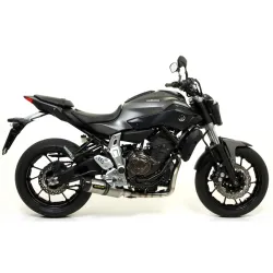 Escape completo Arrow Yamaha MT07 2014-2020 Street Thunder Aluminio copa Carbono salida baja 71817AK + 71655MI