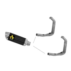 Escape completo Arrow Yamaha MT07 2014-2020 Street Thunder Carbono copa Carbono salida baja 71817MK + 71655MI