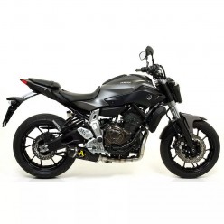 Escape completo Arrow Yamaha MT07 2014-2020 Street Thunder Dark Aluminio copa Carbono salida baja 71817AKN + 71655MI en moto