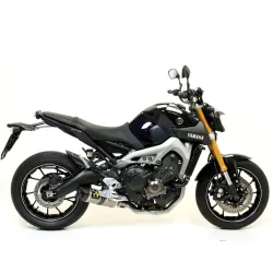 Escape completo Arrow Yamaha MT09 2013-2020 Street Thunder Aluminio copa Carbono 71812AK + 71620MI vista de ejemplo